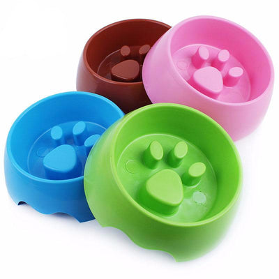 Paw Print Slow Feeder Bowl